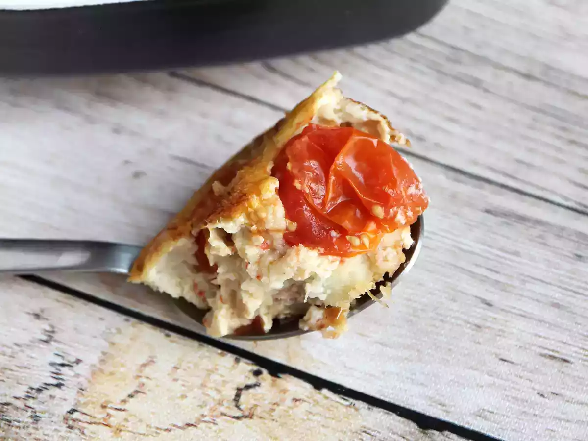 Clafoutis salé aux tomates cerises et thon - photo 3