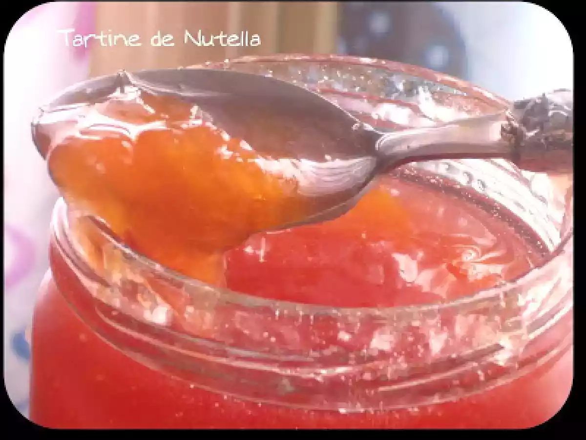 Confiture poire/nectarine à la vanille