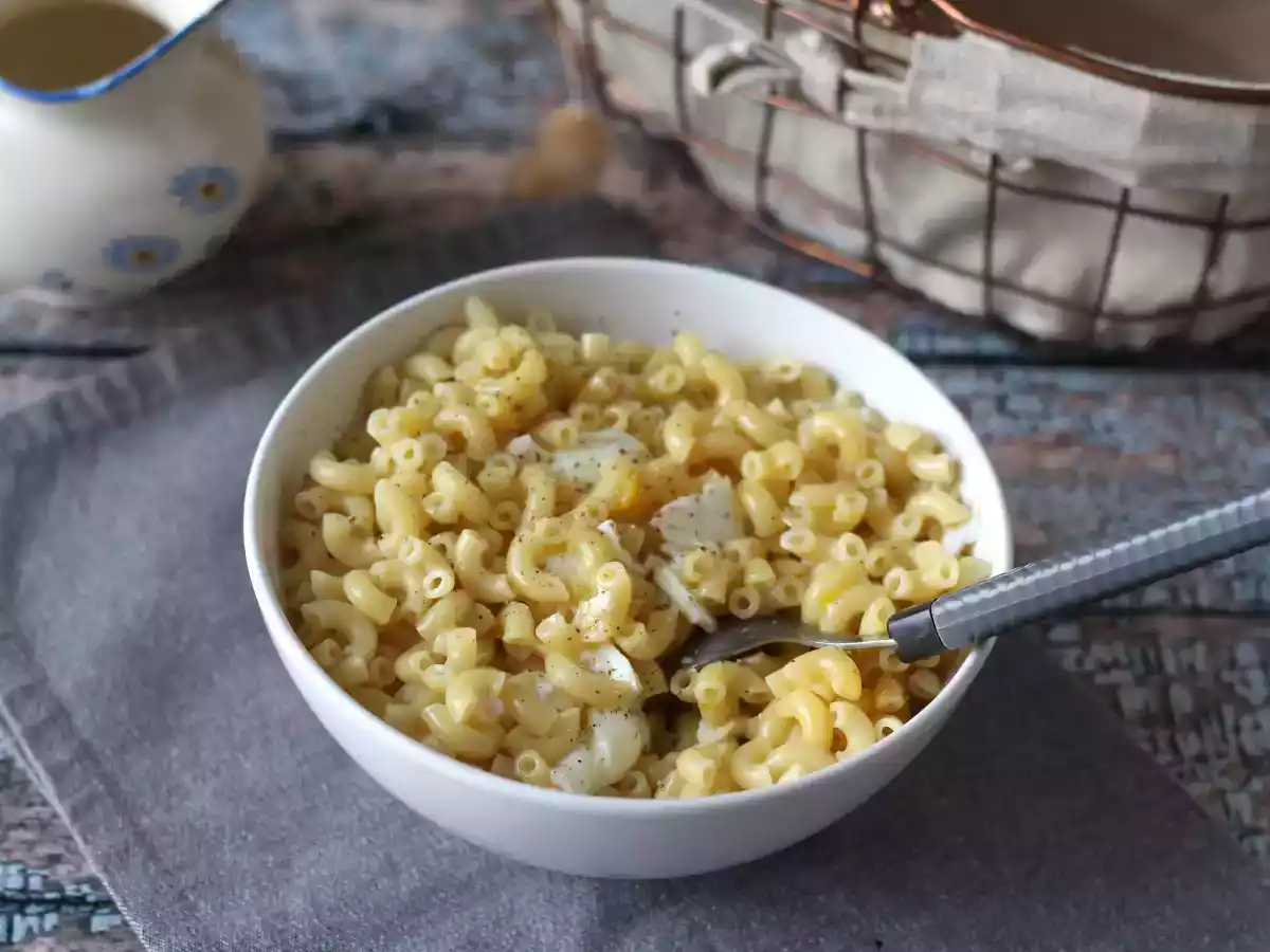 Coquillettes aux œufs à la coque