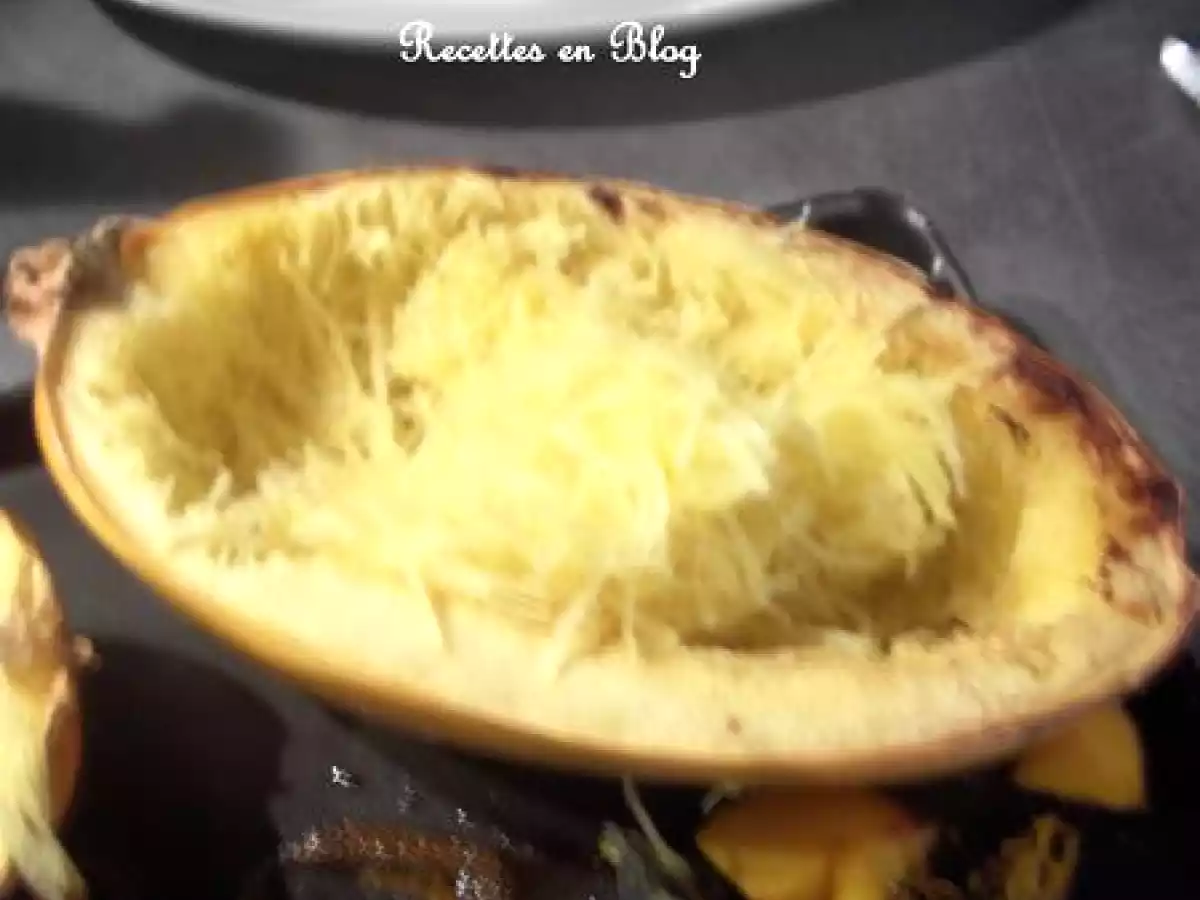 COURGE SPAGHETTIS ET COURGE BUTTERNUT AU FOUR