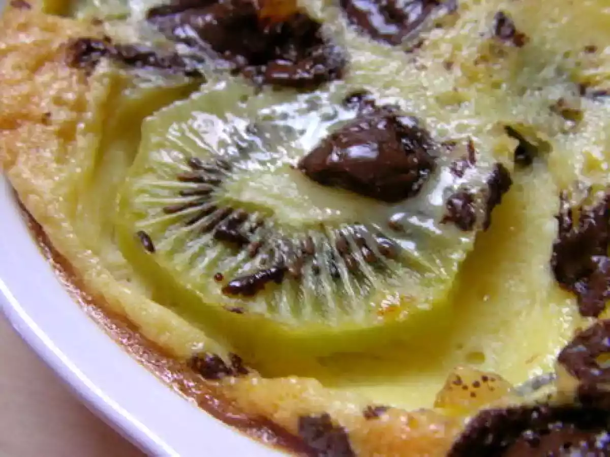 Crème au four express kiwi - chocolat - orange