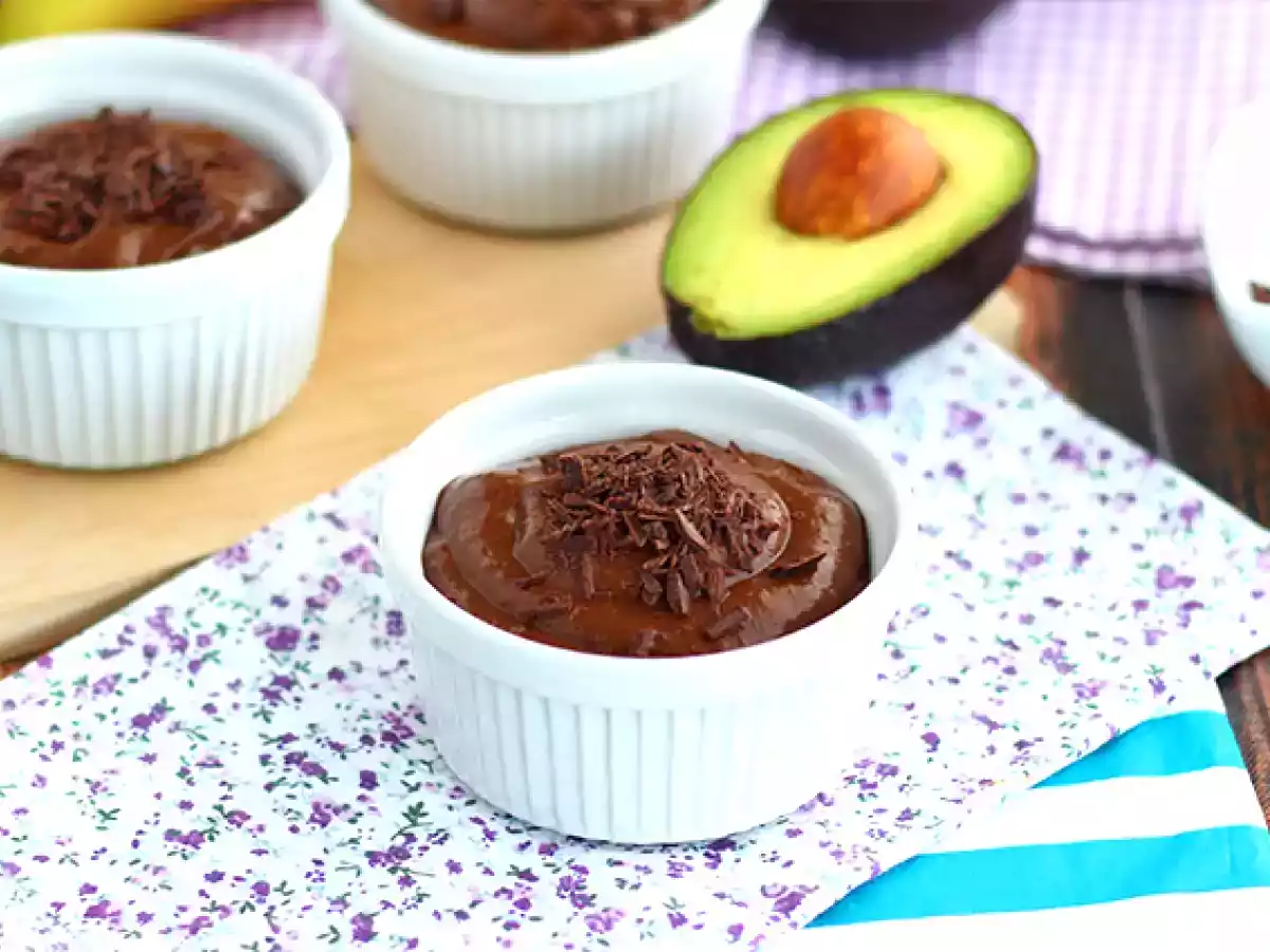 Crèmes dessert vegan - Chocolat, banane, avocat