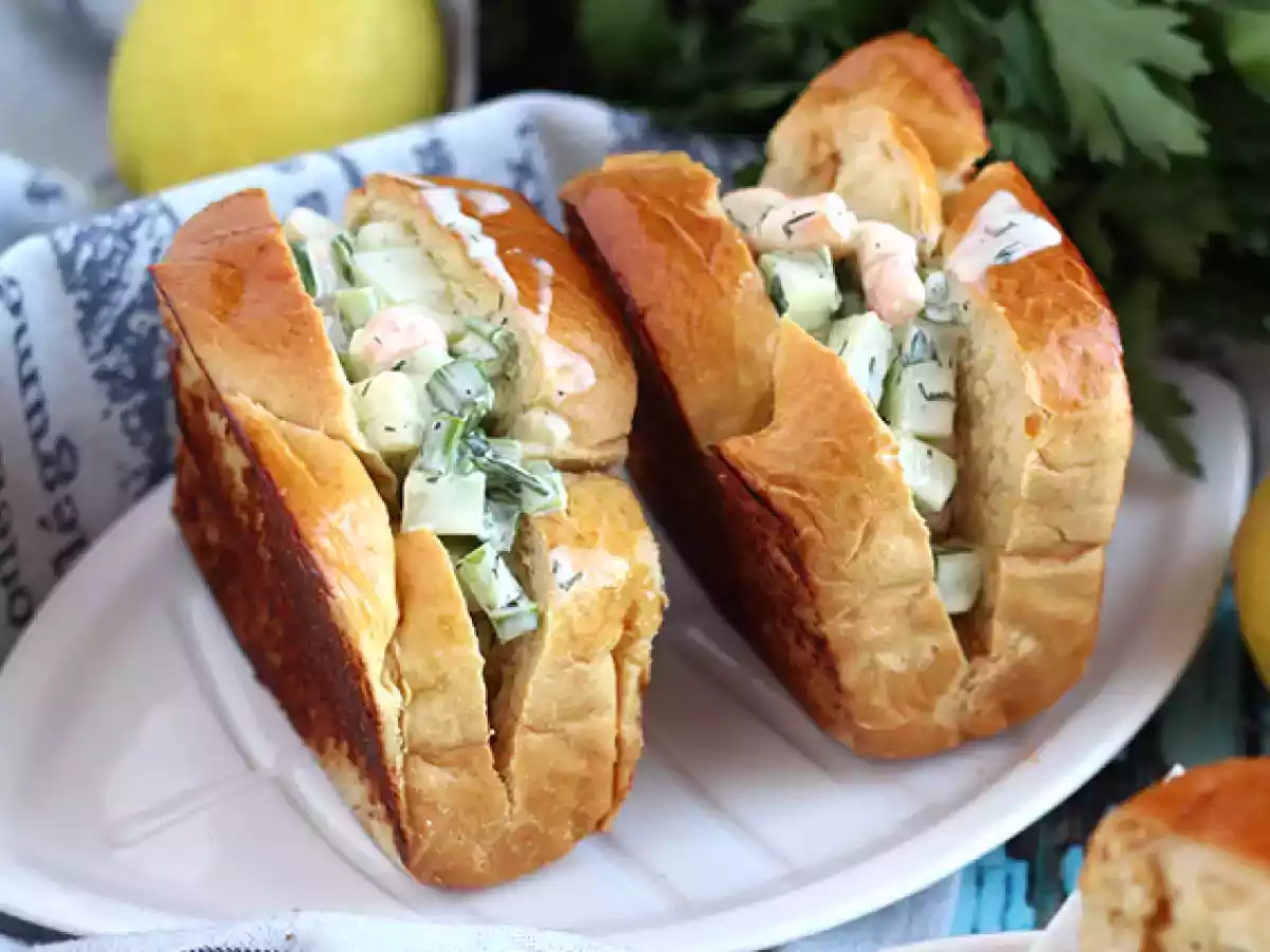 Crevettes roll - Sandwich brioché aux crevettes - photo 2