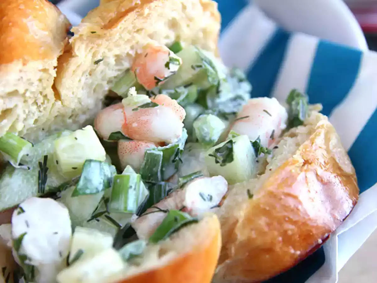 Crevettes roll - Sandwich brioché aux crevettes - photo 3
