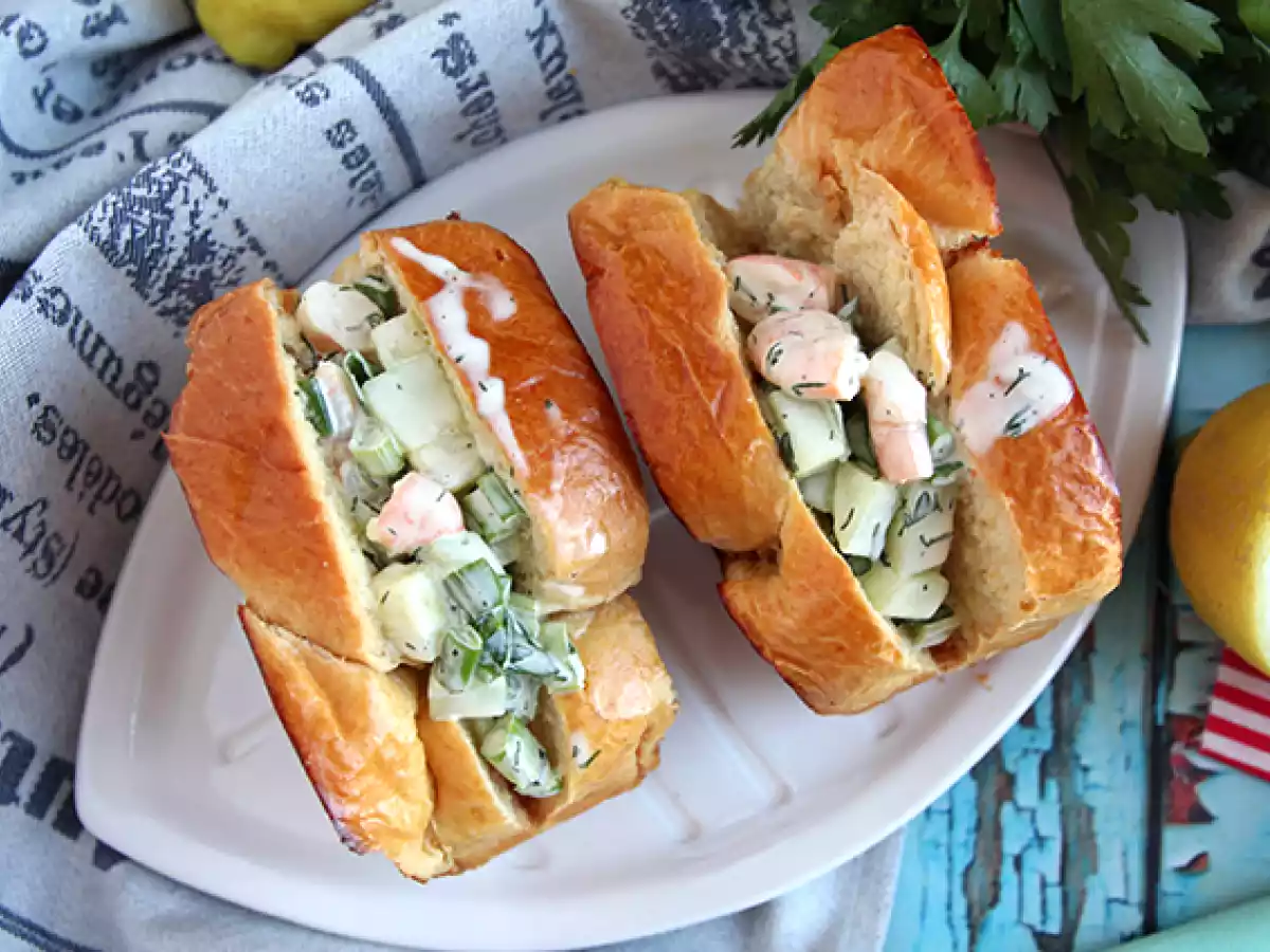Crevettes roll - Sandwich brioché aux crevettes - photo 4