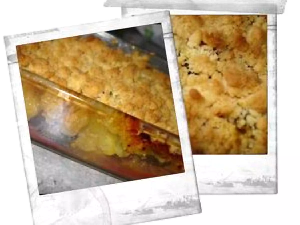 Crumble courgettes, tomates, parmesan et conflit d'oignons - photo 2