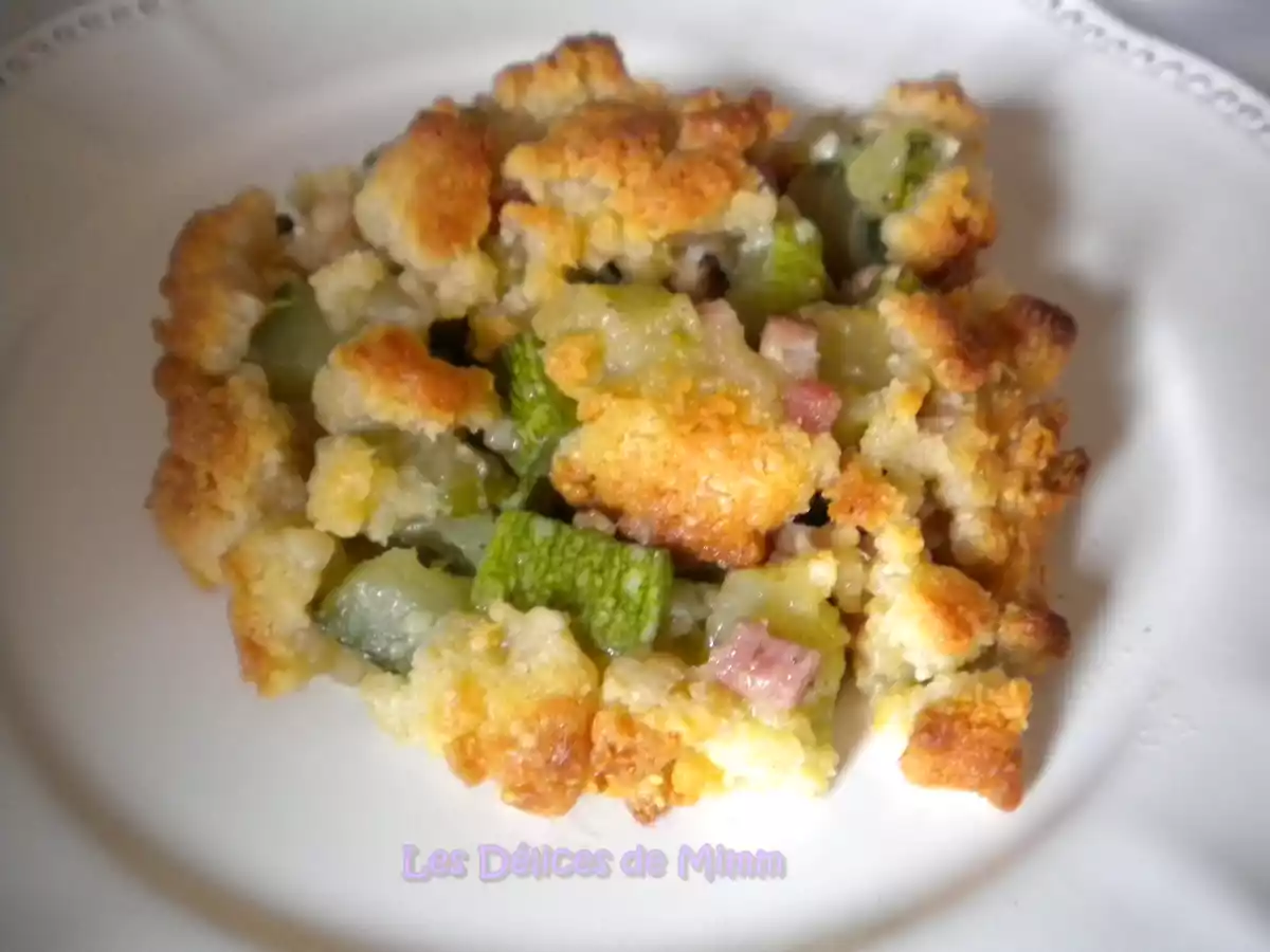 Crumble de courgettes aux lardons et au parmesan - photo 2
