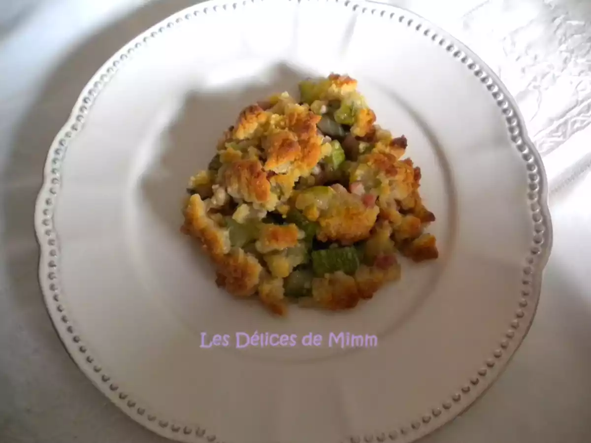 Crumble de courgettes aux lardons et au parmesan - photo 3