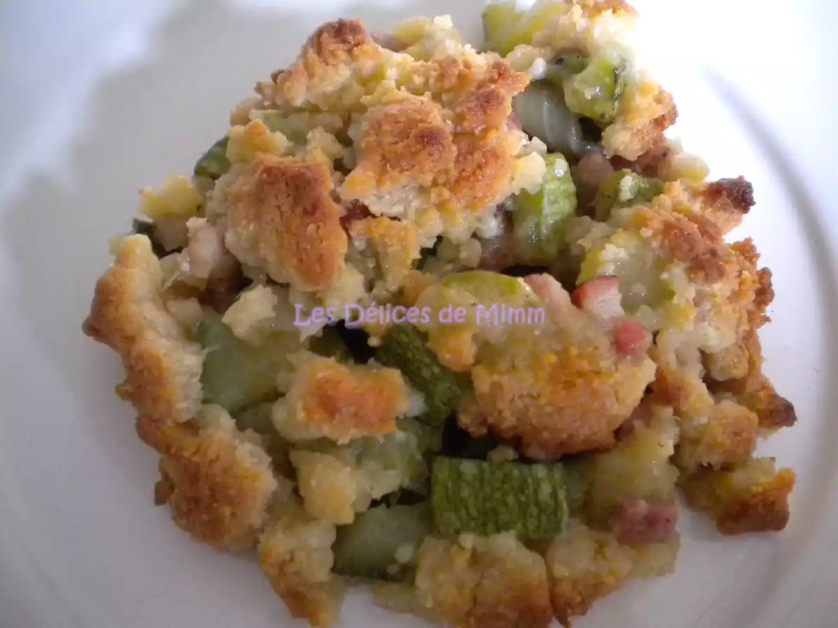 Crumble de courgettes aux lardons et au parmesan - photo 4