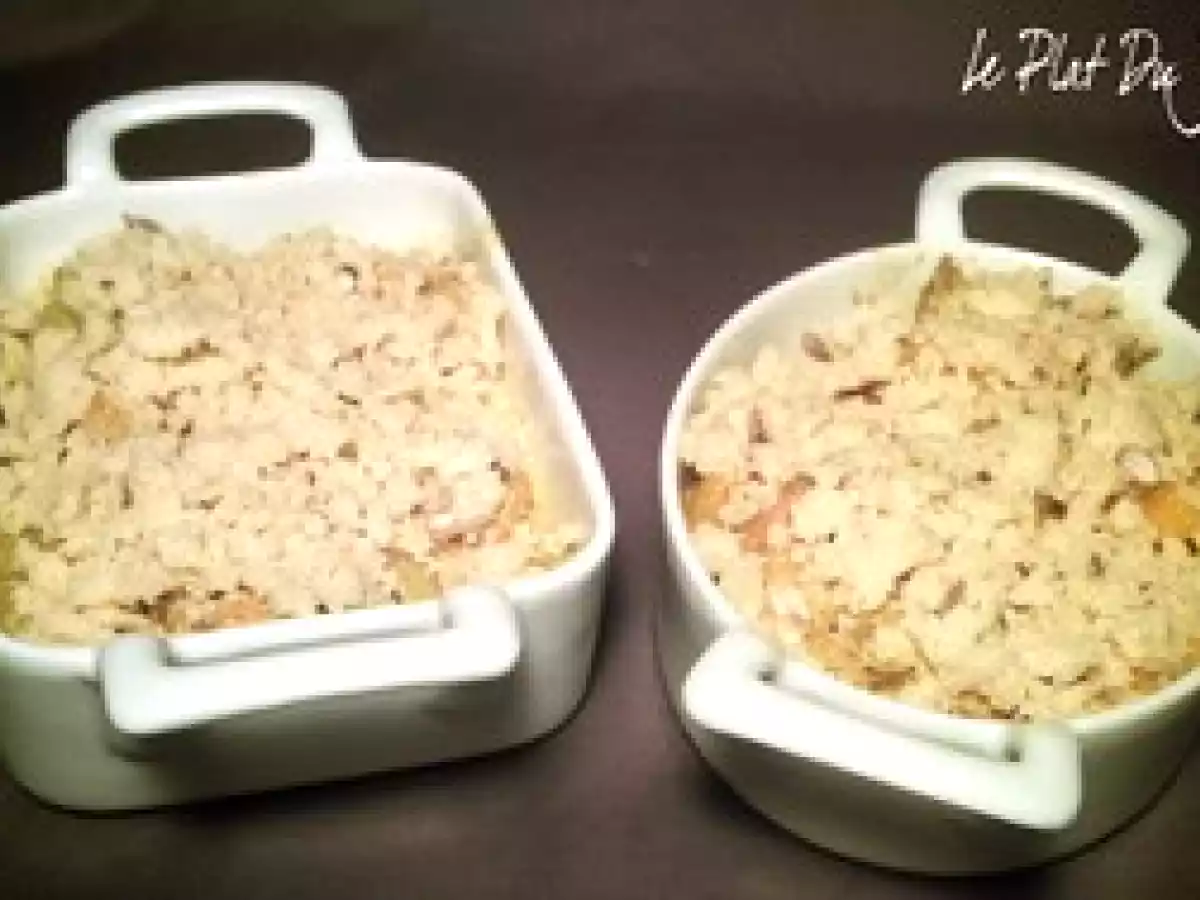 Crumble de poulet à la mangue et au lait de coco