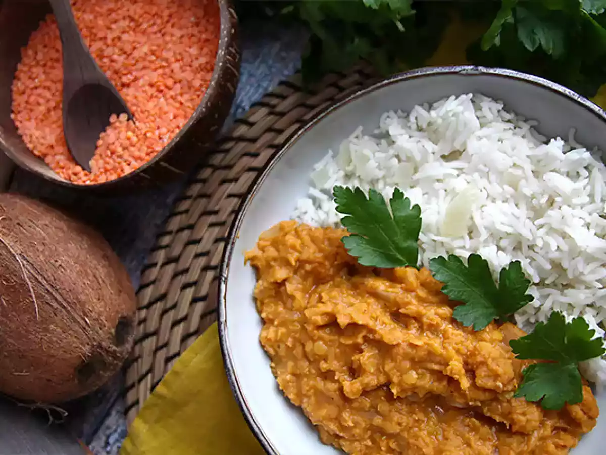 Dahl de lentilles corail facile