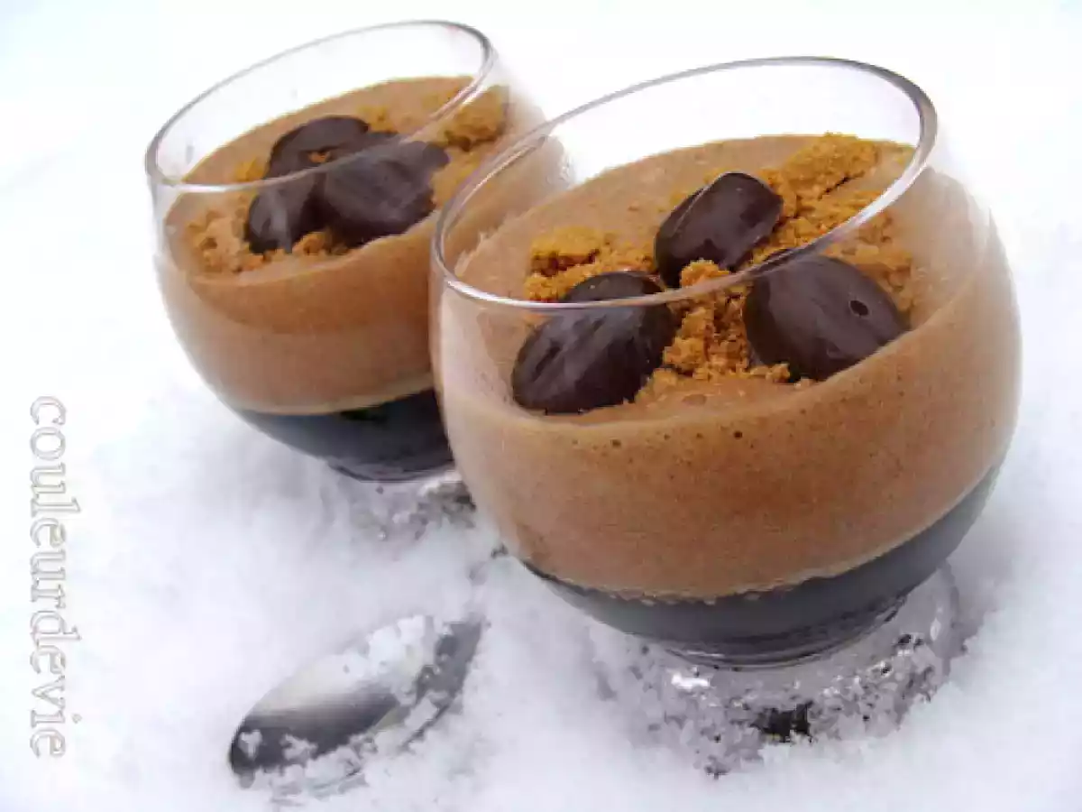 Duo de mousse choco-spéculos sur gelée de café - photo 2