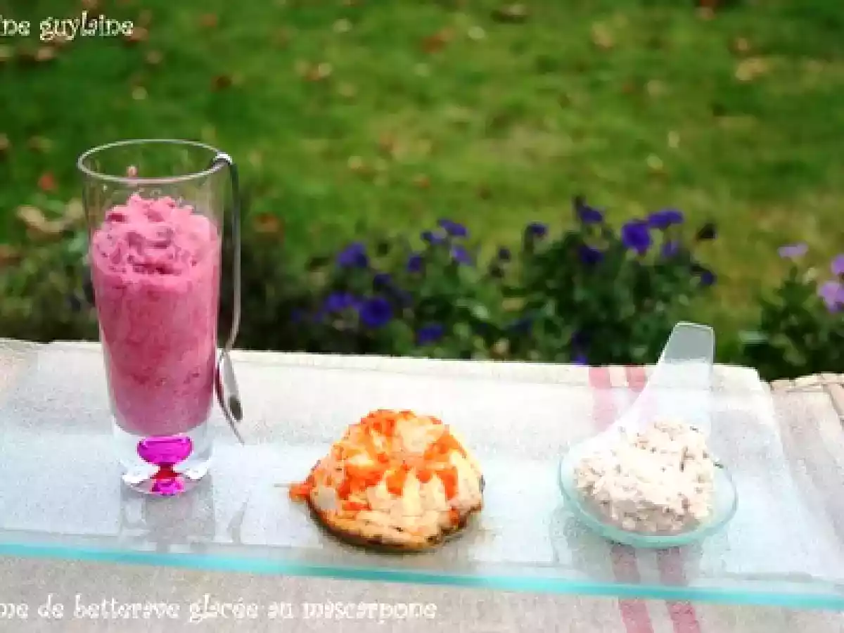 Ecume de betterave glacée au mascarpone et rillettes de thon au piment d'Espelette - photo 2