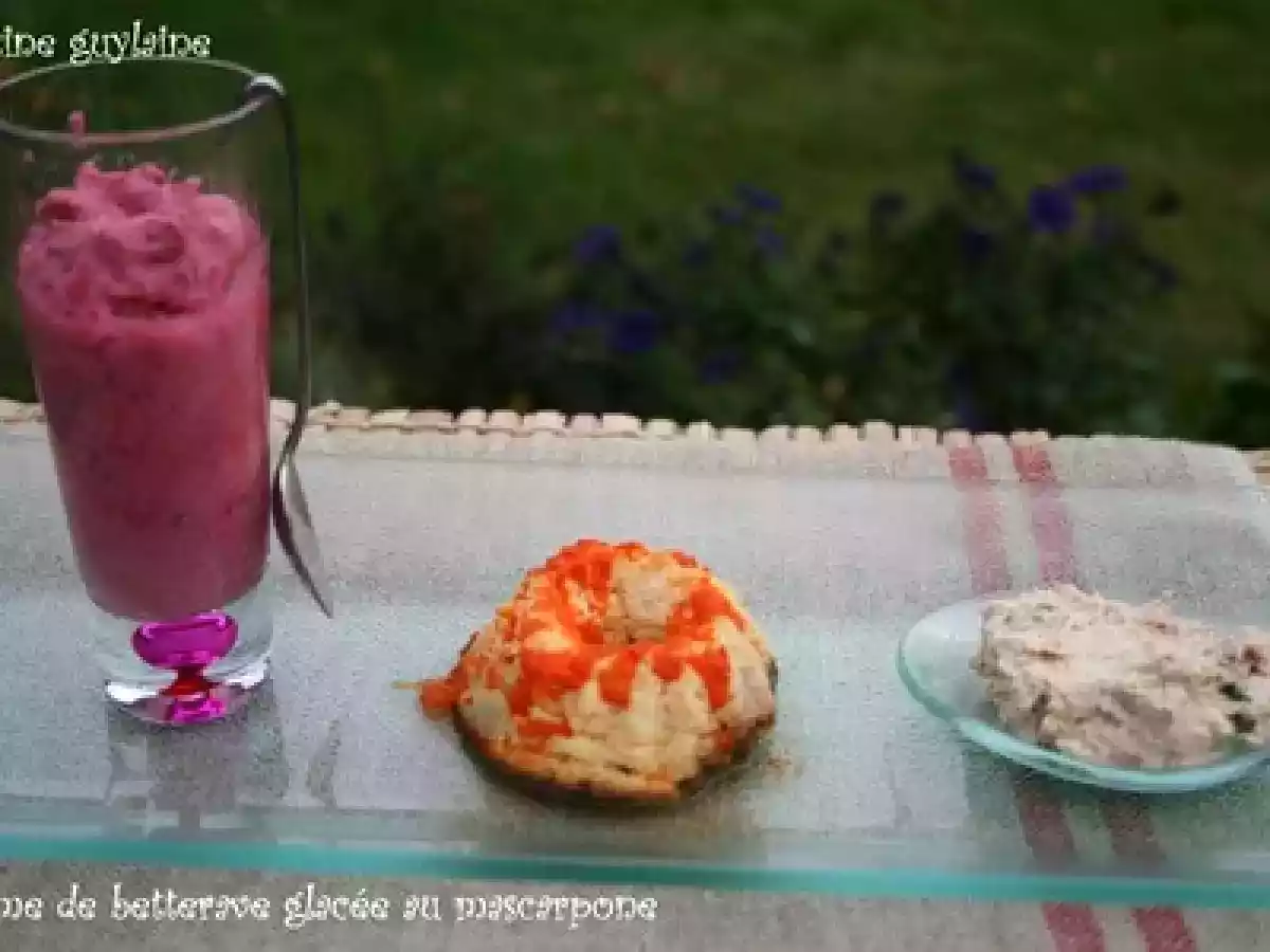 Ecume de betterave glacée au mascarpone et rillettes de thon au piment d'Espelette - photo 3