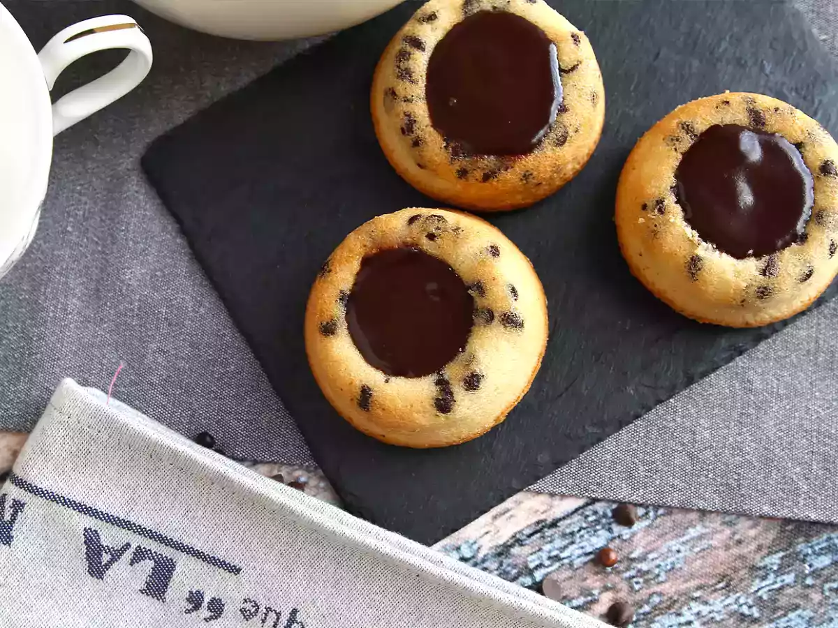 Financiers tigrés au chocolat - ganache croustillante - photo 6