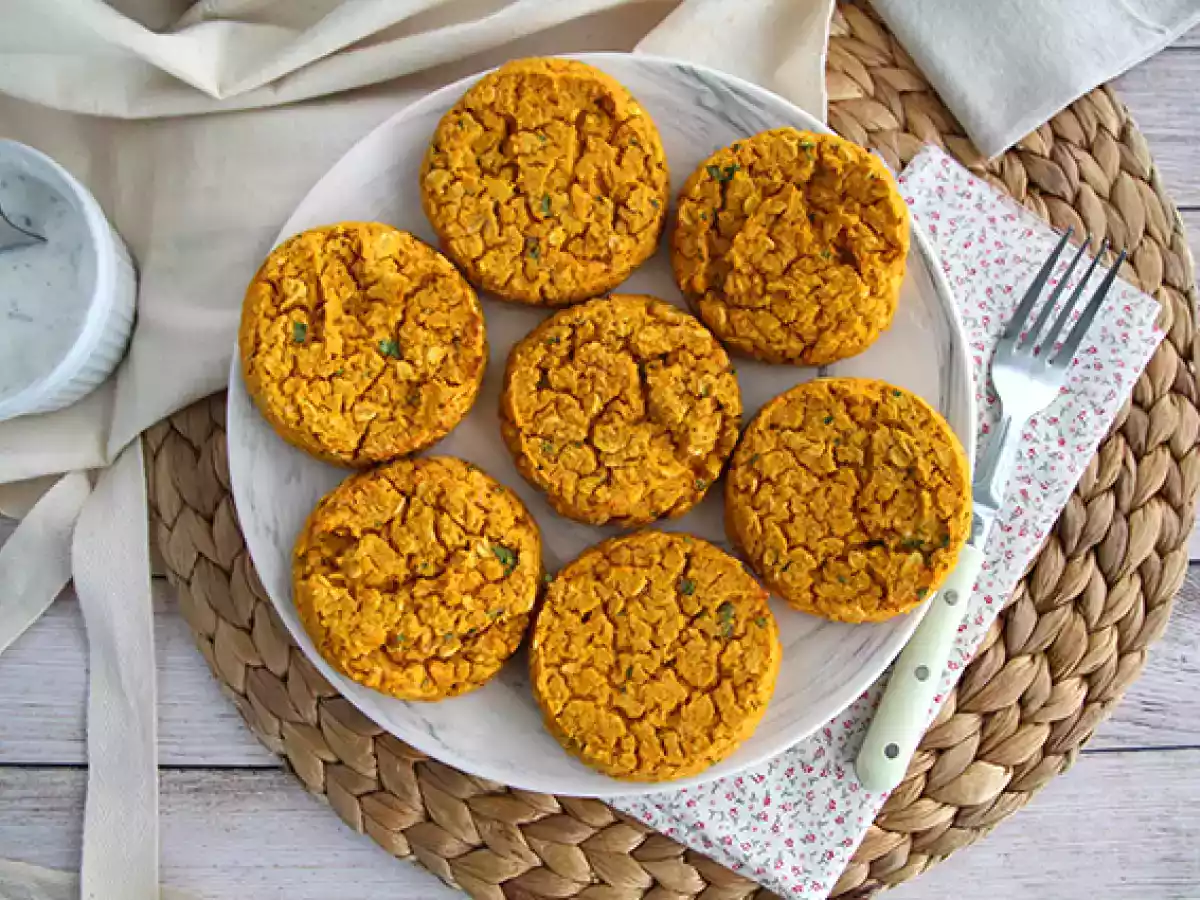 Galettes aux lentilles corail et carottes