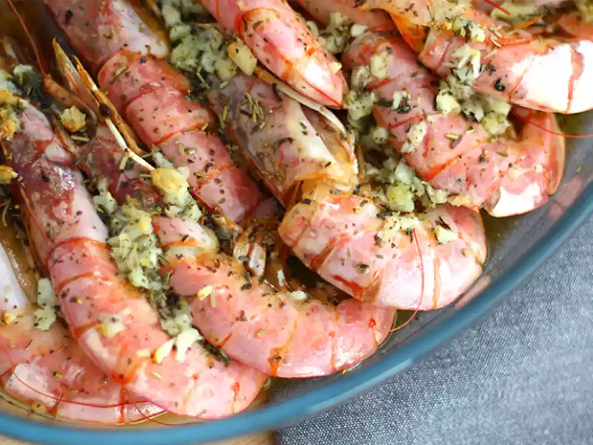 Gambas au four à l'ail et aux herbes - photo 2