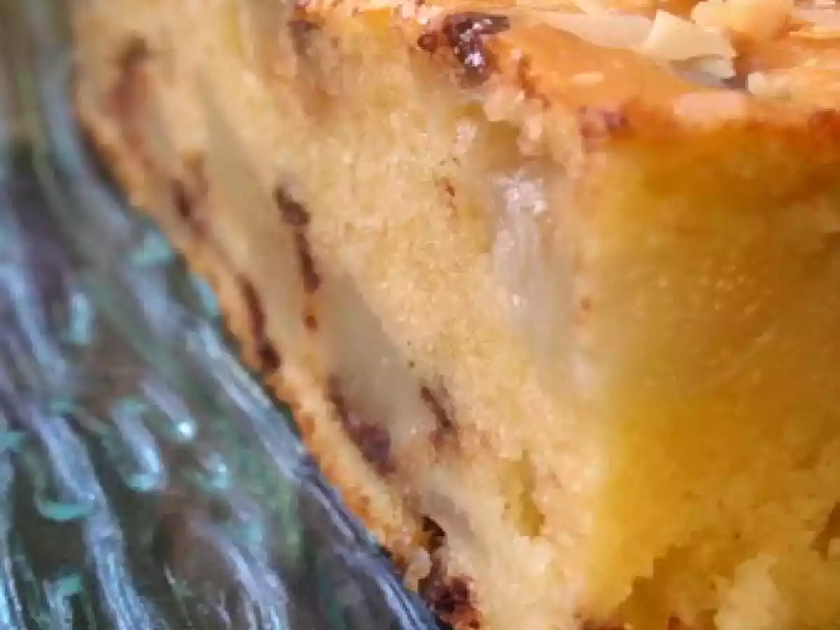 Gâteau Extra-Moelleux aux Poires, aux Amandes et aux Pépites de Chocolat