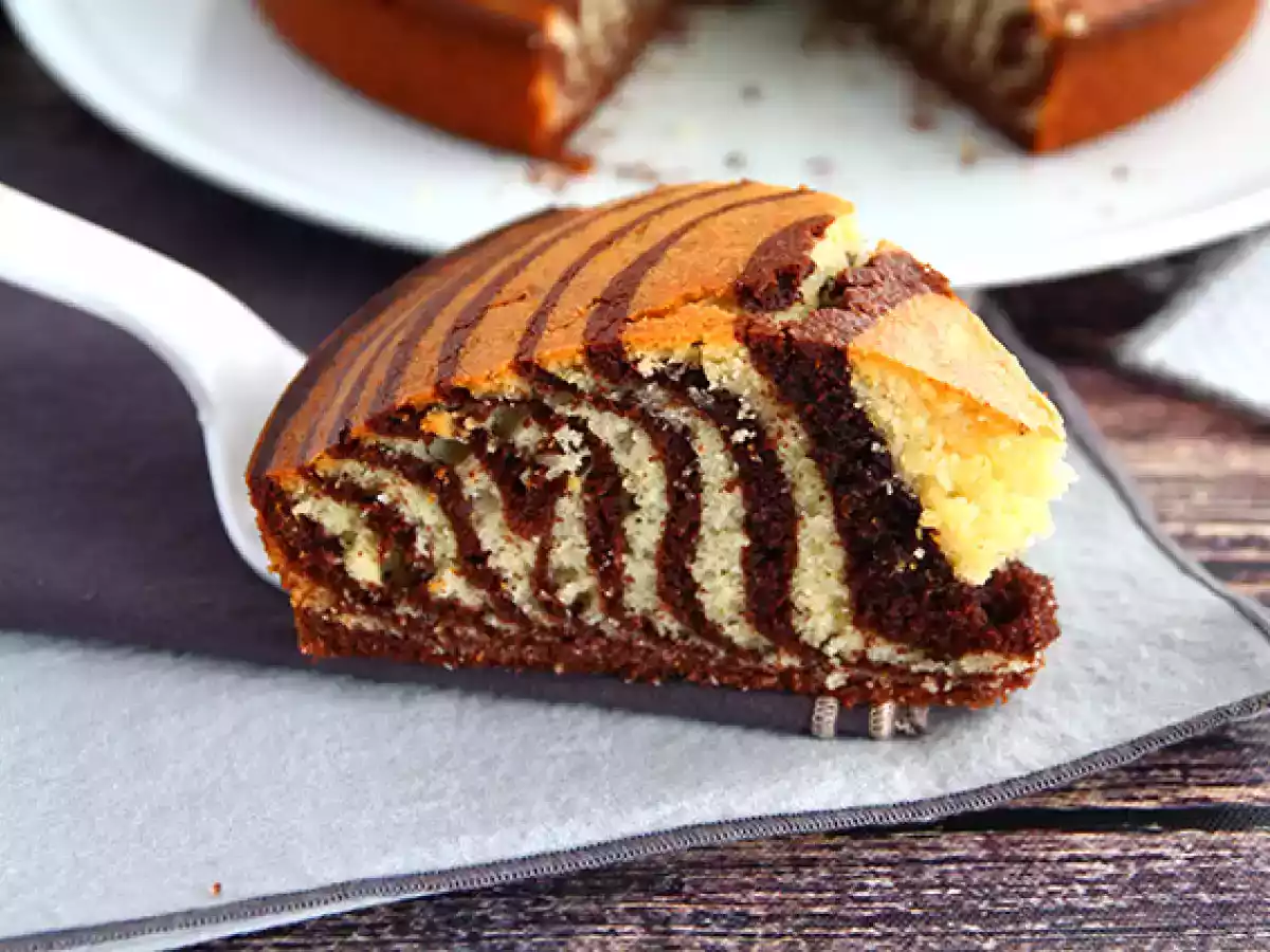 Gâteau zèbre, le marbré exotique (marbré italien)