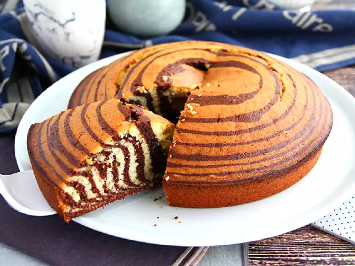 Gâteau zèbre, le marbré exotique (marbré italien) - photo 2