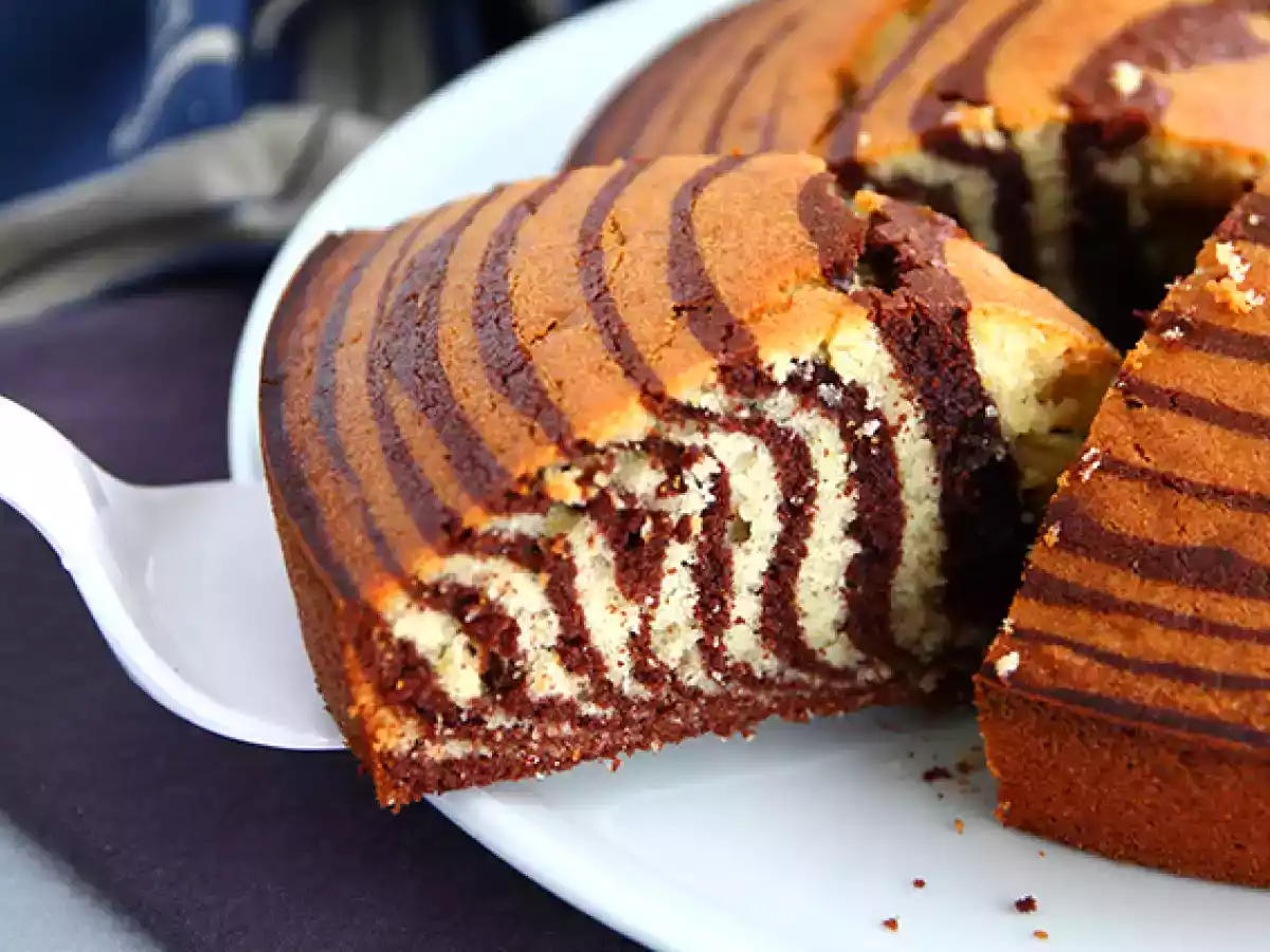 Gâteau zèbre, le marbré exotique (marbré italien) - photo 3