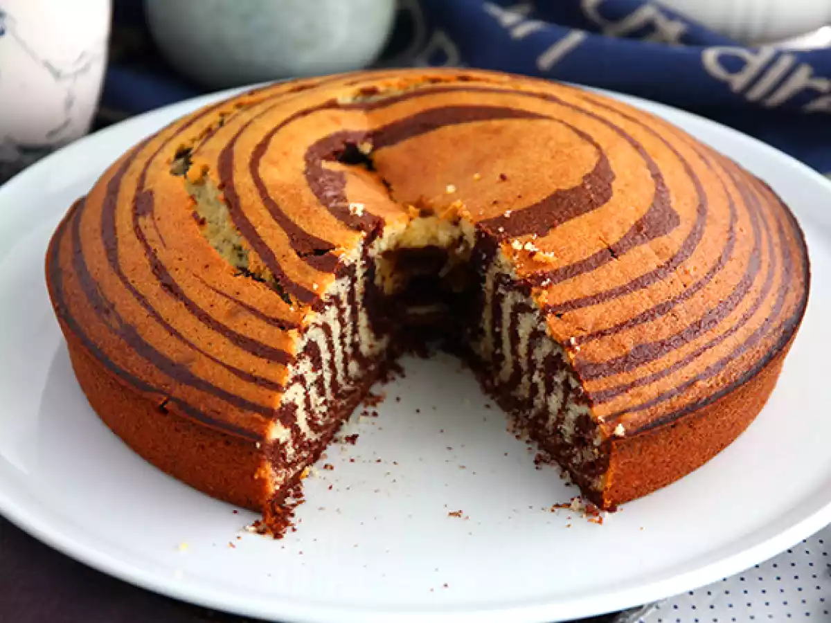 Gâteau zèbre, le marbré exotique (marbré italien) - photo 4