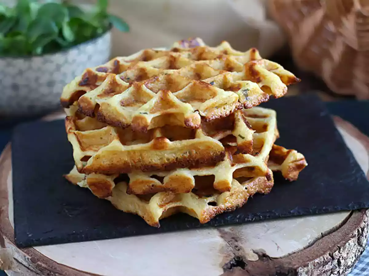 Gaufres de pommes de terre - Sandwich de gaufres au saumon fumé et au fromage frais - photo 6