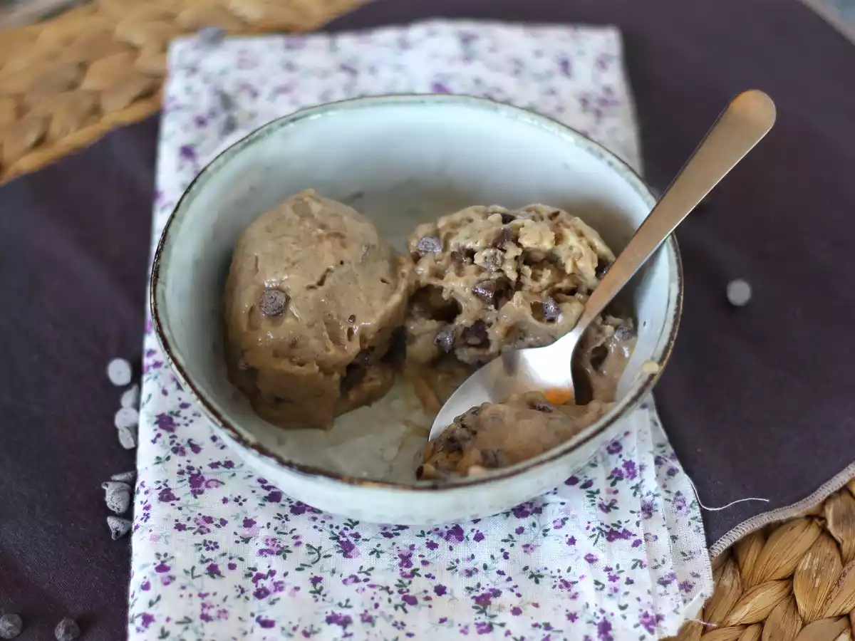 Glace à la banane vegan super facile à faire goût cookie! Cookie Dough vegan - photo 3