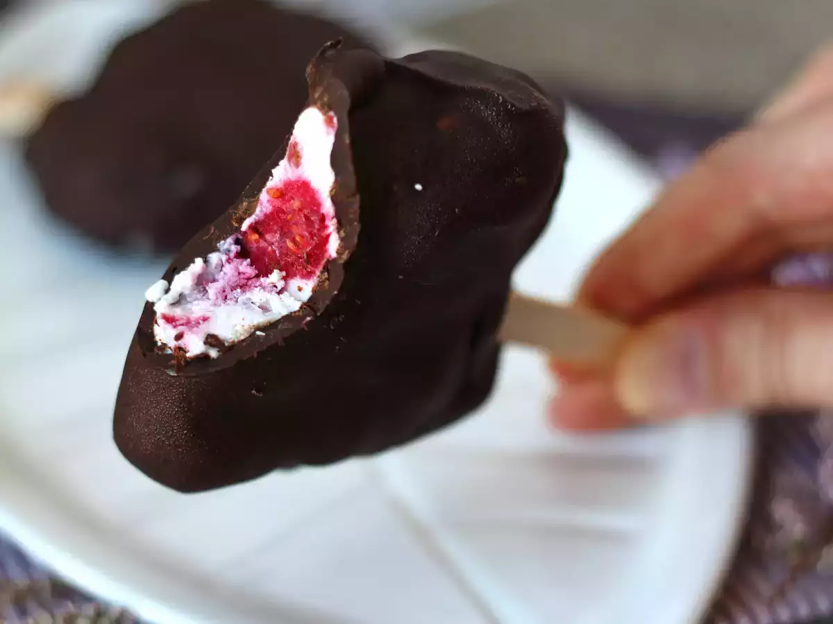 Glaces skyr, framboise et chocolat. Le snack sain des journées ensoleillées! - photo 5