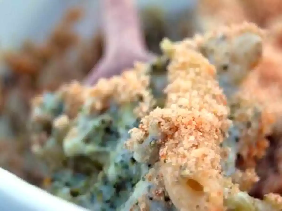 Gratin pâtes & brocolis au bleu
