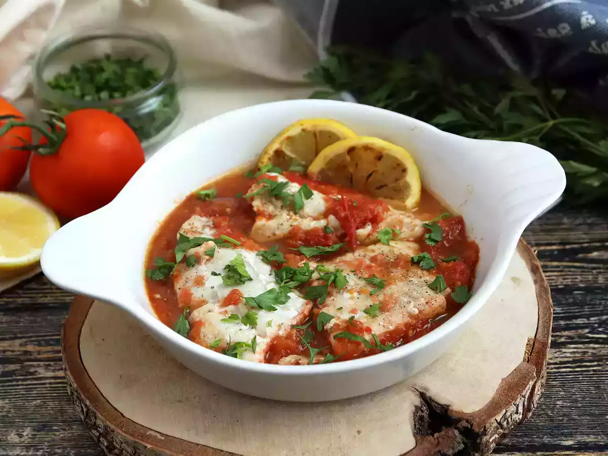 Lieu noir à la tomate et citron (recette saine et facile !)
