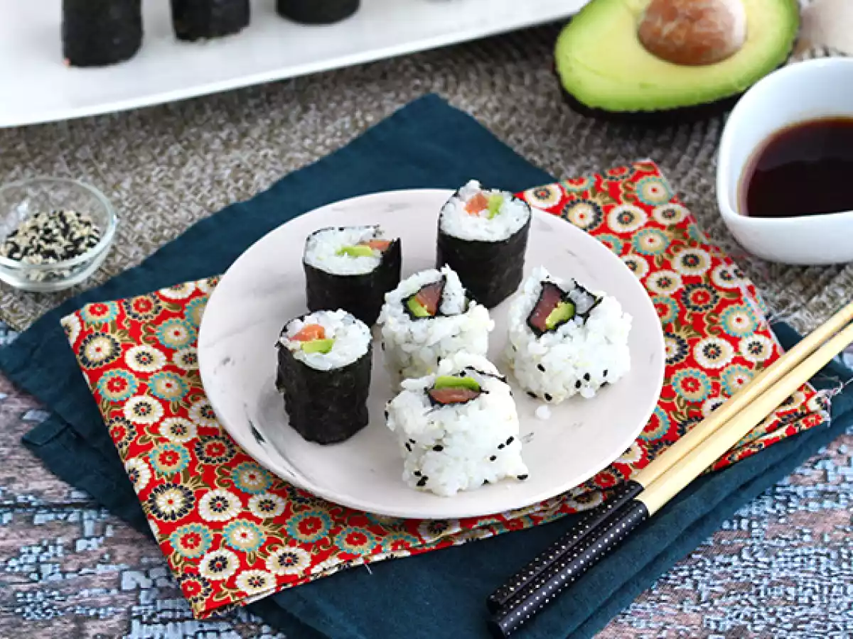 Makis au saumon fumé et avocat