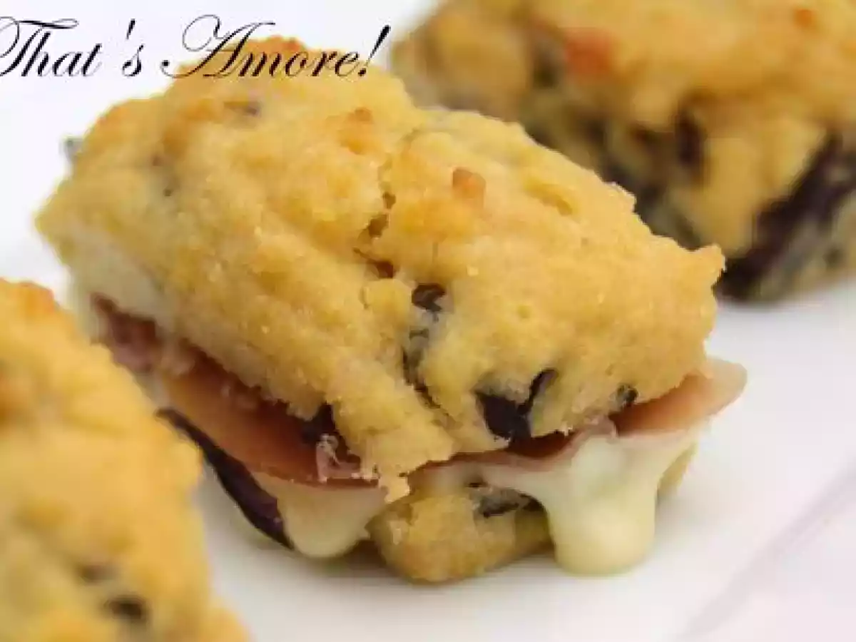 Mini cake à la polenta et Trévise - Piccoli cake di polenta e radicchio