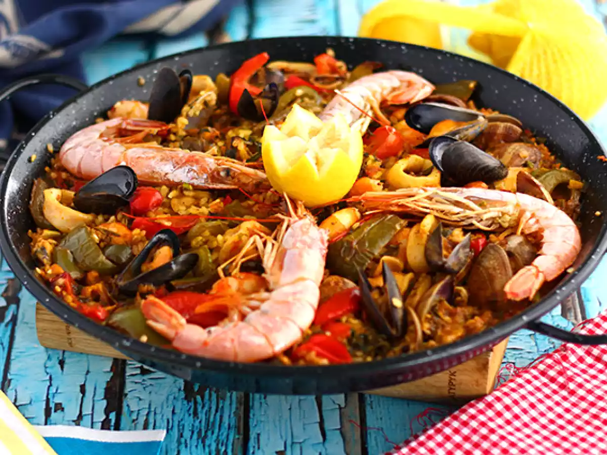 Paella aux fruits de mer