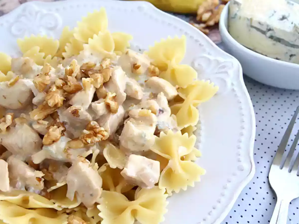 Pâtes au poulet et au gorgonzola