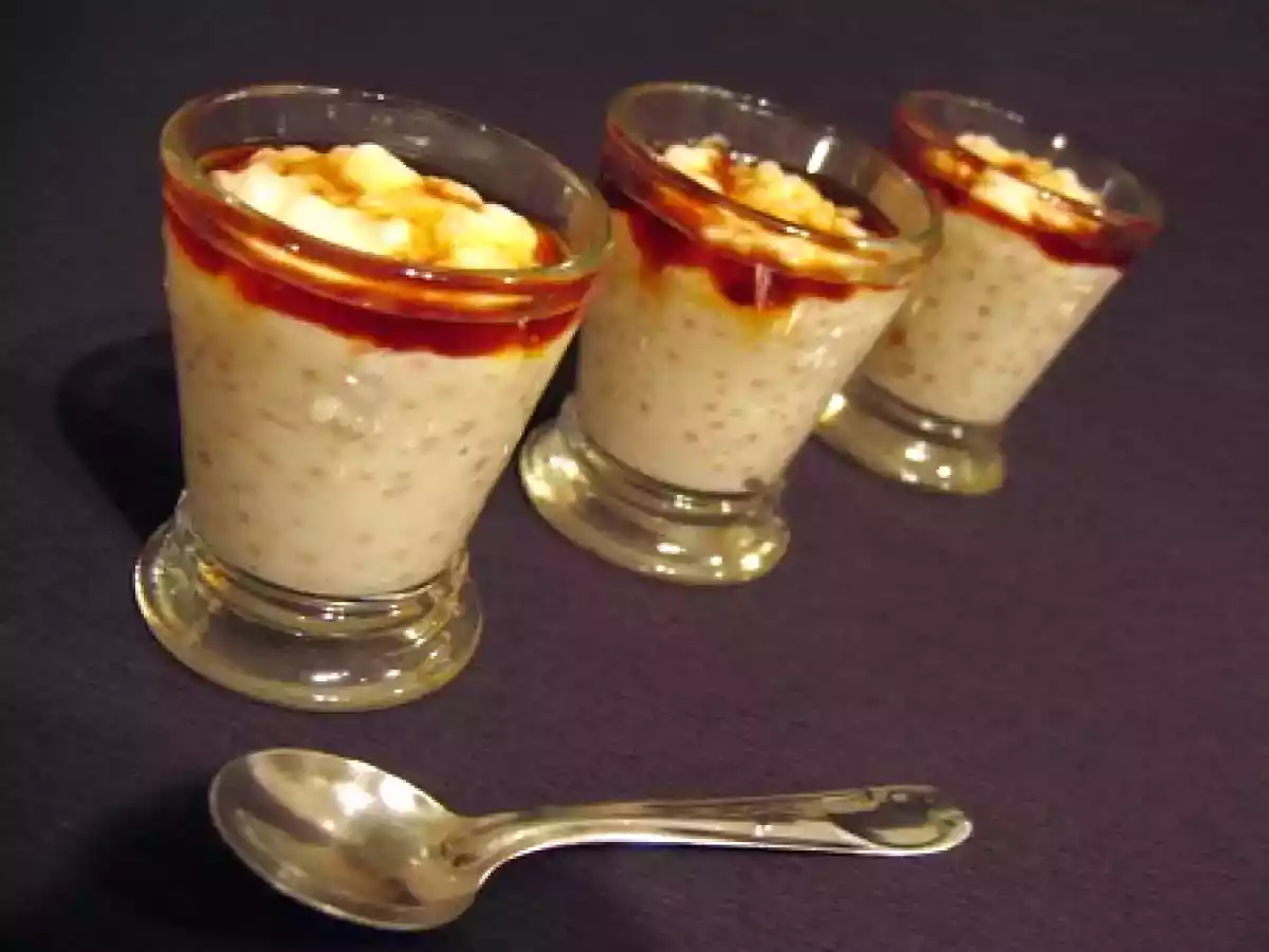 Perles du Japon au lait de coco et caramel