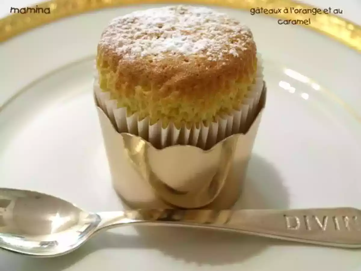 Petits gâteaux à l'orange au coeur de caramel au beurre salé