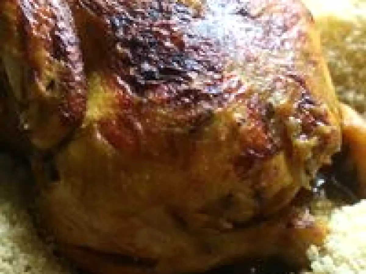 Poulet farci à la semoule couscous