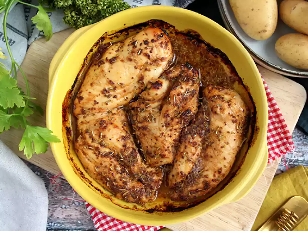 Poulet miel et moutarde