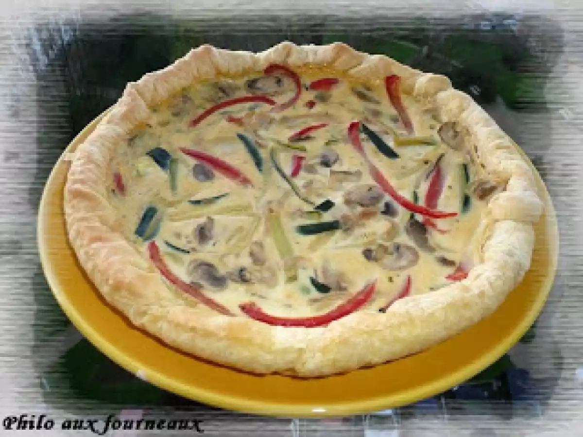 Quiche au poivron & à la courgette