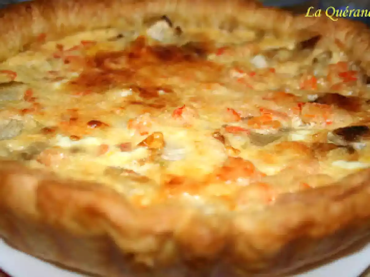 Quiche aux endives avec un peu de saumon
