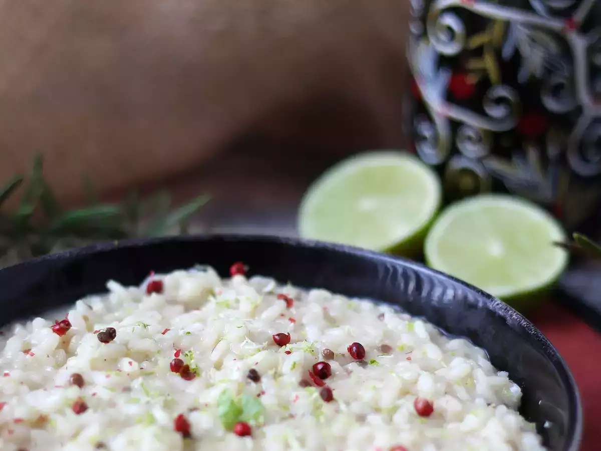 Risotto au citron vert et au poivre rose : une recette végétarienne raffinée - photo 7