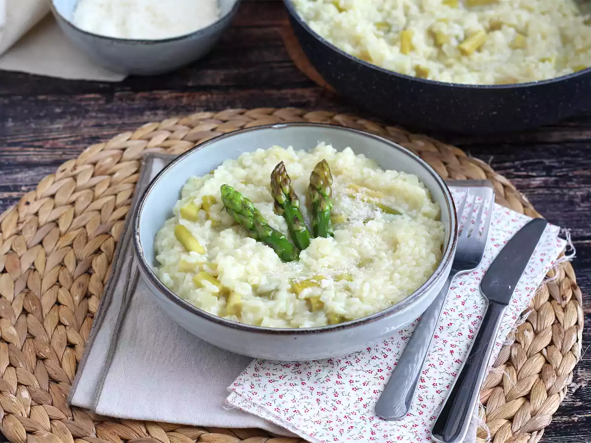 Risotto aux asperges vertes et parmesan
