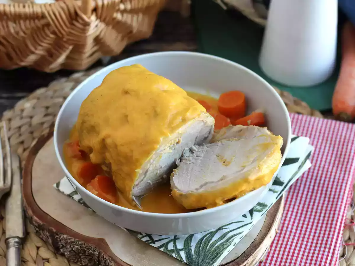 Rôti de porc et sa sauce à la bière et aux carottes (dans une cocotte minute) - photo 3
