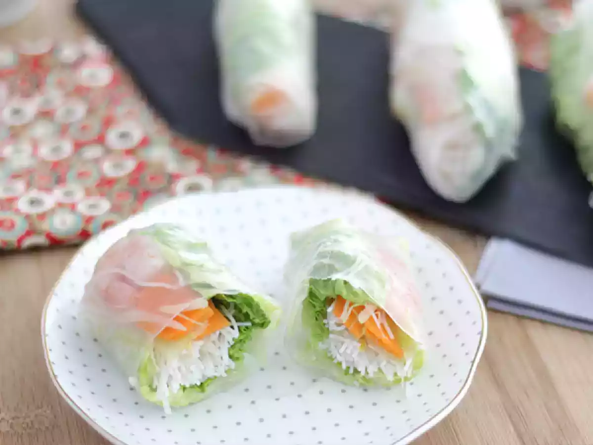 Rouleaux de printemps aux crevettes pas à pas