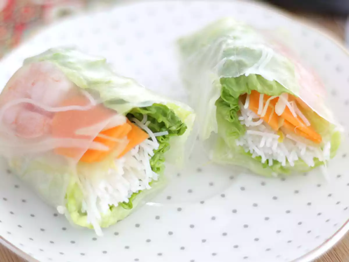 Rouleaux de printemps aux crevettes pas à pas - photo 3