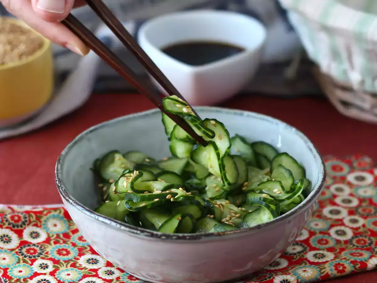 Salade de concombres marinés à la japonaise - Sunomono