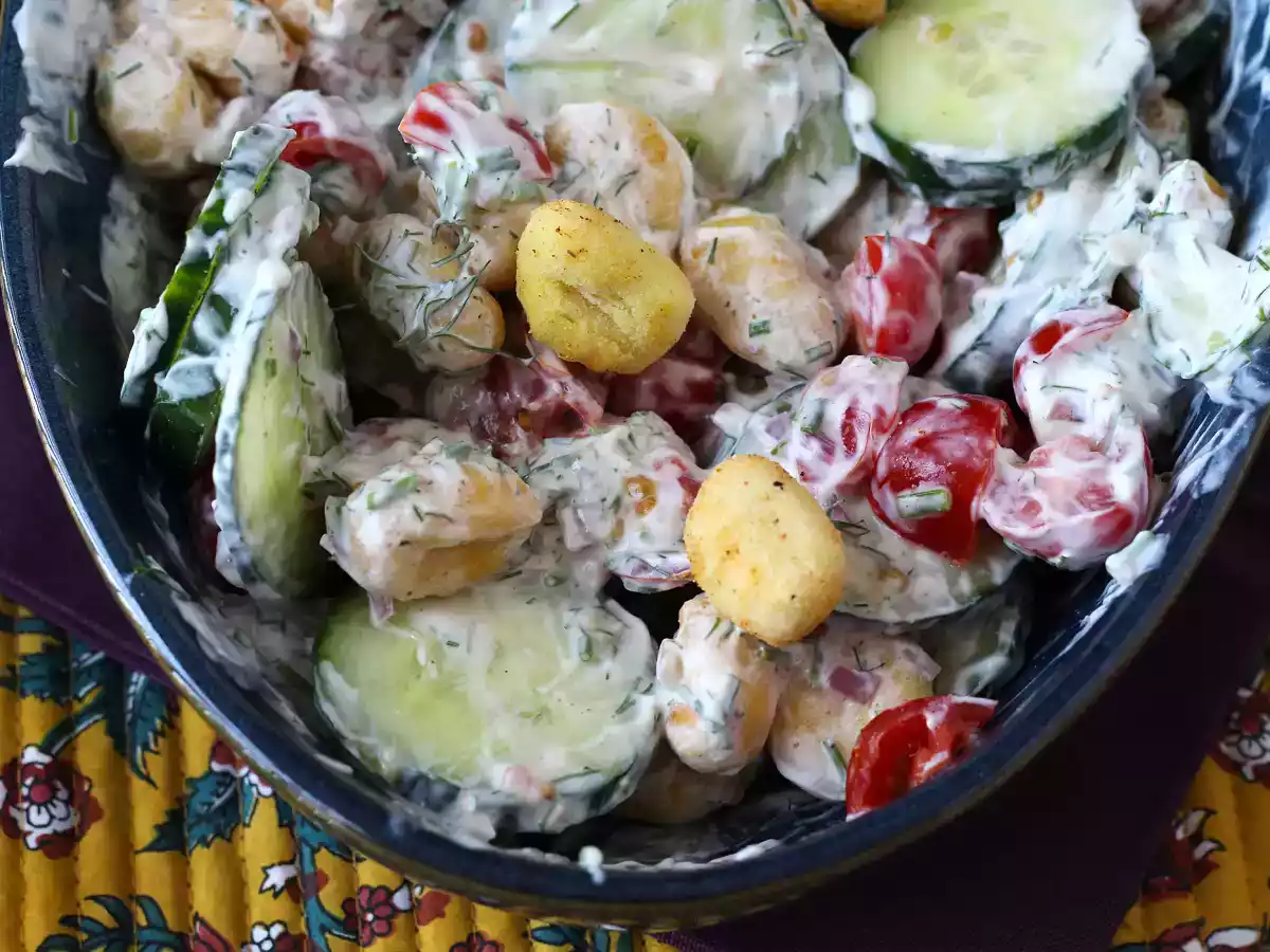 Salade de gnocchi crispy, ultra tendance, gourmande et équilibrée parfaite pour lété! - photo 6
