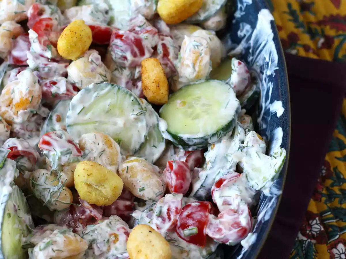 Salade de gnocchi crispy, ultra tendance, gourmande et équilibrée parfaite pour lété! - photo 2