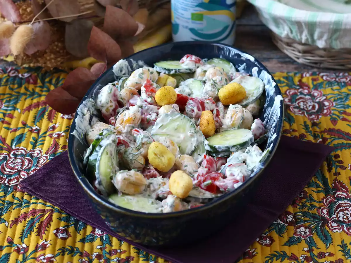 Salade de gnocchi crispy, ultra tendance, gourmande et équilibrée parfaite pour lété!